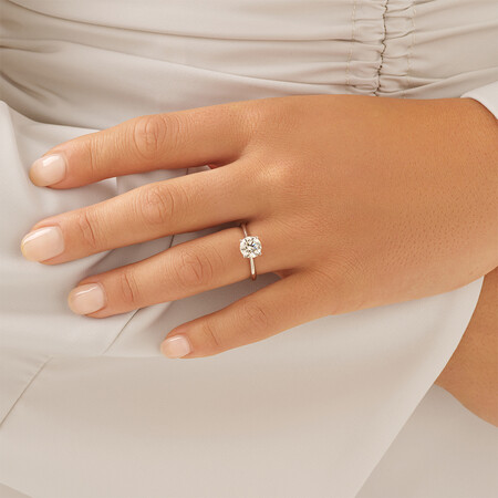 Evermore Certified Solitaire Engagement Ring with 1.50 Carat TW Diamond in 14kt White Gold Evermore Certified Solitaire Engagement Ring with 1.50 Carat TW Diamond in 14kt White Gold
