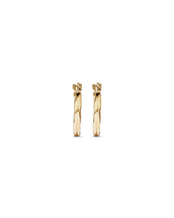 Square Twist Hoop Earrings in 10kt Yellow Gold Square Twist Hoop Earrings in 10kt Yellow Gold
