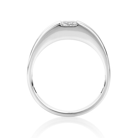 Laboratory-Created 0.50 Carat Men's Ring in 14ct White Gold Laboratory-Created 0.50 Carat Men's Ring in 14ct White Gold