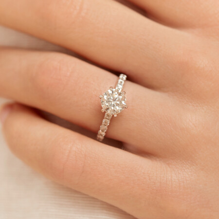 Sir Michael Hill Designer Engagement Ring With 2.02 Carat TW Of Diamonds In 14ct White & Rose Gold Sir Michael Hill Designer Engagement Ring With 2.02 Carat TW Of Diamonds In 14ct White & Rose Gold