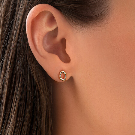 Mini Spirits Bay Stud Earrings In 10kt Yellow Gold Mini Spirits Bay Stud Earrings In 10kt Yellow Gold