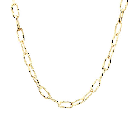 50cm Hollow Oval Link Chain in 10ct Yellow Gold 50cm Hollow Oval Link Chain in 10ct Yellow Gold