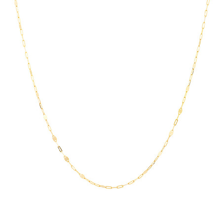 50cm (20") Oval Mirror Cable Chain in 10kt Yellow Gold 50cm (20") Oval Mirror Cable Chain in 10kt Yellow Gold