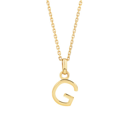G Initial Pendant in 10kt Yellow Gold