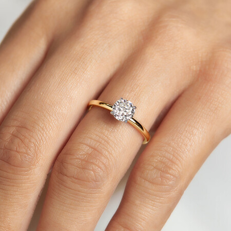 Southern Star Solitaire Engagement Ring with a 1.00 Carat TW Diamond in 18kt Yellow & White Gold Southern Star Solitaire Engagement Ring with a 1.00 Carat TW Diamond in 18kt Yellow & White Gold