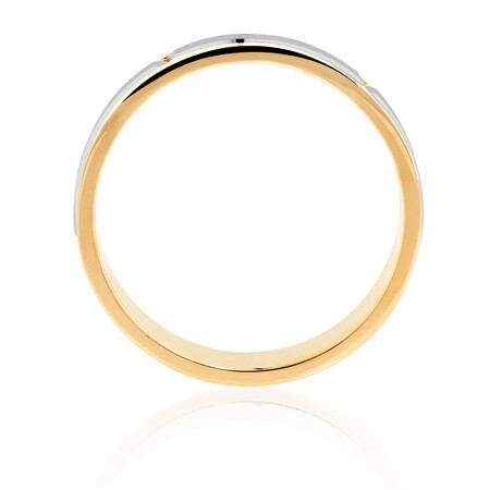 Men's Wedding Band in 10ct Yellow & White Gold Men's Wedding Band in 10ct Yellow & White Gold