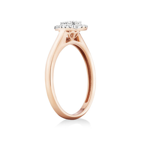 Promise Ring with 0.15 Carat TW of Diamonds in 10kt Rose Gold Promise Ring with 0.15 Carat TW of Diamonds in 10kt Rose Gold