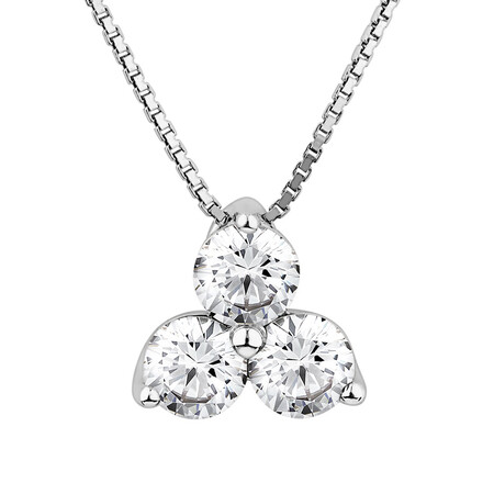 Pendant with 0.45 Carat TW Of Diamonds in 10kt White Gold Pendant with 0.45 Carat TW Of Diamonds in 10kt White Gold