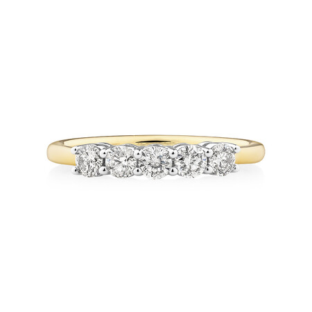 Evermore Wedding Band with 0.50 Carat TW of Diamonds in 14kt Yellow/White Gold Evermore Wedding Band with 0.50 Carat TW of Diamonds in 14kt Yellow/White Gold