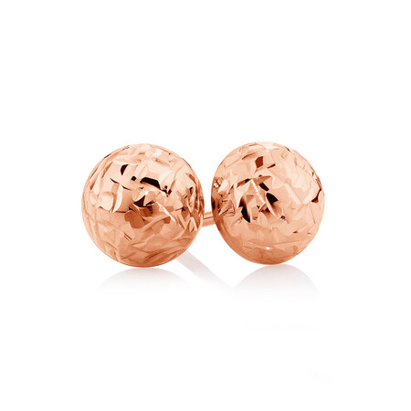 7mm Stud Earrings in 10ct Rose Gold 7mm Stud Earrings in 10ct Rose Gold