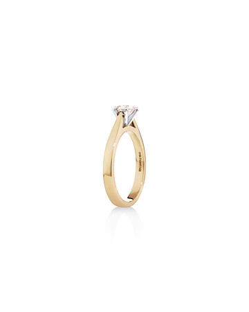 Solitaire Engagement Ring with a 0.70 Carat TW Diamond in 14kt Yellow/White Gold Solitaire Engagement Ring with a 0.70 Carat TW Diamond in 14kt Yellow/White Gold