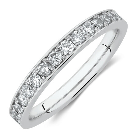 Wedding Band with 1/2 Carat TW of Diamonds in 14ct White Gold Wedding Band with 1/2 Carat TW of Diamonds in 14ct White Gold
