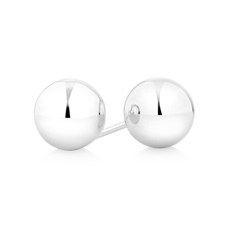 8mm Ball Stud Earrings in Sterling Silver 8mm Ball Stud Earrings in Sterling Silver