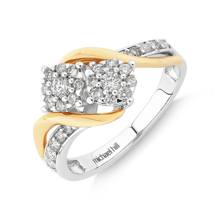 Evermore Engagement Ring with 0.50 Carat TW of Diamonds in 10kt White & Yellow Gold Evermore Engagement Ring with 0.50 Carat TW of Diamonds in 10kt White & Yellow Gold