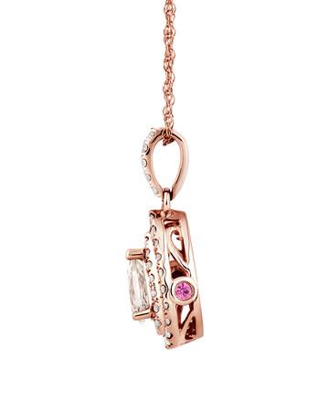 Sir Michael Hill Designer Pendant with Morganite & 0.20 Carat TW of Diamonds in 10kt Rose Gold Sir Michael Hill Designer Pendant with Morganite & 0.20 Carat TW of Diamonds in 10kt Rose Gold