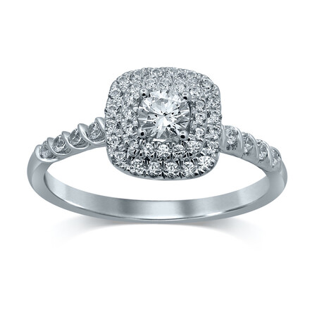 Twist Ring with 0.56 Carat TW of Diamonds in 14ct White Gold Twist Ring with 0.56 Carat TW of Diamonds in 14ct White Gold