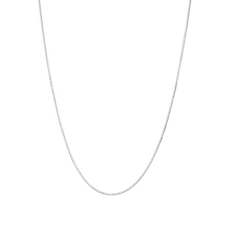 50cm (20") Box Chain in Sterling Silver 50cm (20") Box Chain in Sterling Silver