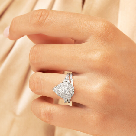 Bridal Set with 1 Carat TW of Diamonds in 14kt White Gold Bridal Set with 1 Carat TW of Diamonds in 14kt White Gold