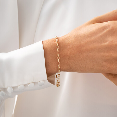 19cm (7.5") Belcher Bracelet in 10ct Yellow Gold 19cm (7.5") Belcher Bracelet in 10ct Yellow Gold
