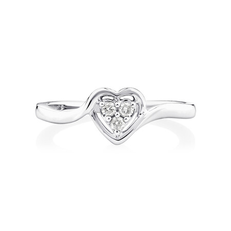 Promise Ring with Diamonds in Sterling Silver Promise Ring with Diamonds in Sterling Silver