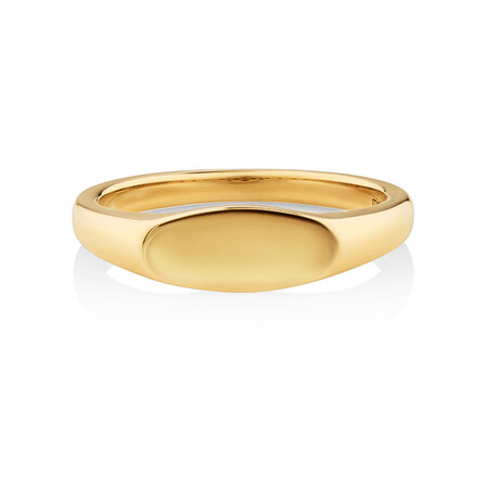 Oval Signet Ring in 10kt Yellow Gold Oval Signet Ring in 10kt Yellow Gold