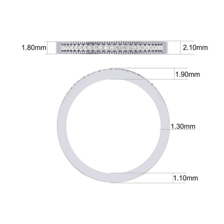 Wedding Band with Diamonds in 10ct White Gold Wedding Band with Diamonds in 10ct White Gold