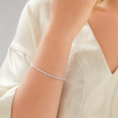 Tennis Bracelet with 0.25 Carat TW of Diamonds in Sterling Silver Tennis Bracelet with 0.25 Carat TW of Diamonds in Sterling Silver