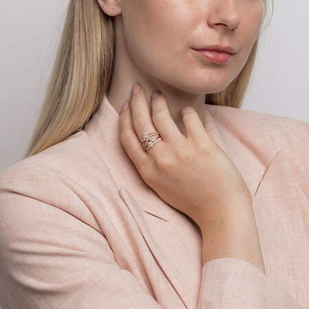 Ring with 3/4 Carat TW of Diamonds in 10kt Rose Gold Ring with 3/4 Carat TW of Diamonds in 10kt Rose Gold