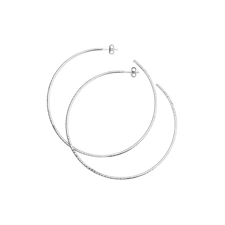 72mm Hoop Earrings in Sterling Silver 72mm Hoop Earrings in Sterling Silver