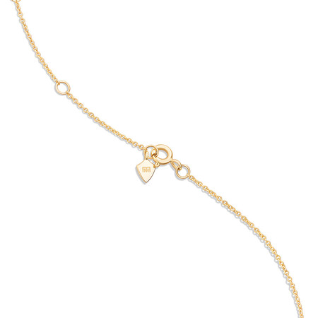 Necklace with Opal & 0.15 Carat TW of Diamonds in 10kt Yellow Gold Necklace with Opal & 0.15 Carat TW of Diamonds in 10kt Yellow Gold