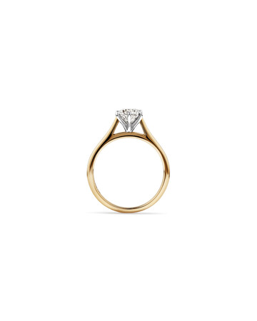 Solitaire Engagement Ring with 1 Carat Diamond in 14kt Yellow/White Gold Solitaire Engagement Ring with 1 Carat Diamond in 14kt Yellow/White Gold
