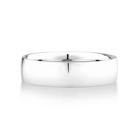 Reverse Bevelled Wedding Band in 10ct White Gold Reverse Bevelled Wedding Band in 10ct White Gold