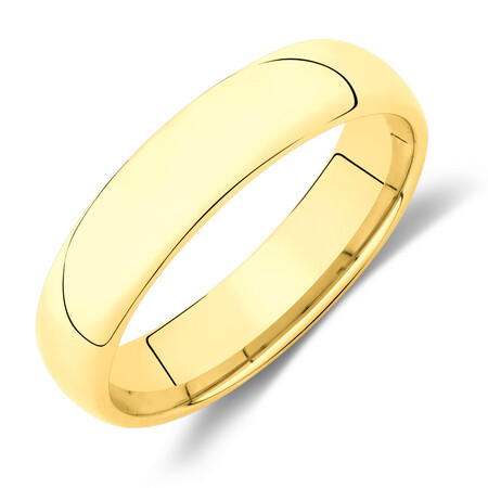 High Domed Wedding Band in 10ct Yellow Gold High Domed Wedding Band in 10ct Yellow Gold