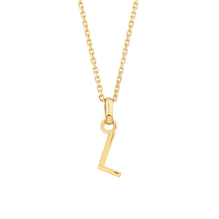 L Initial Pendant in 10kt Yellow Gold L Initial Pendant in 10kt Yellow Gold