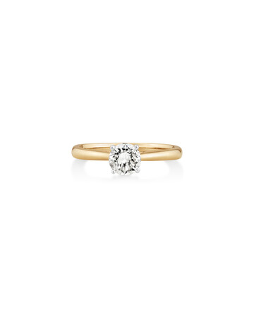 Evermore Certified Solitaire Engagement Ring with 0.70 Carat TW Diamond in 14ct Yellow & White Gold Evermore Certified Solitaire Engagement Ring with 0.70 Carat TW Diamond in 14ct Yellow & White Gold