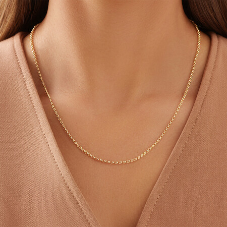 50cm (20") Hollow Belcher Chain in 10kt Yellow Gold 50cm (20") Hollow Belcher Chain in 10kt Yellow Gold