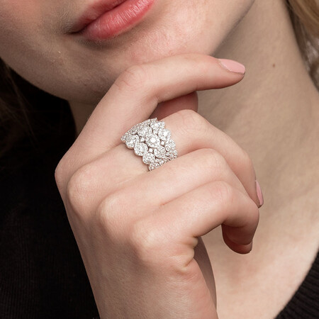Ring with 2 1/4 Carat TW of Diamonds in 14kt White Gold Ring with 2 1/4 Carat TW of Diamonds in 14kt White Gold