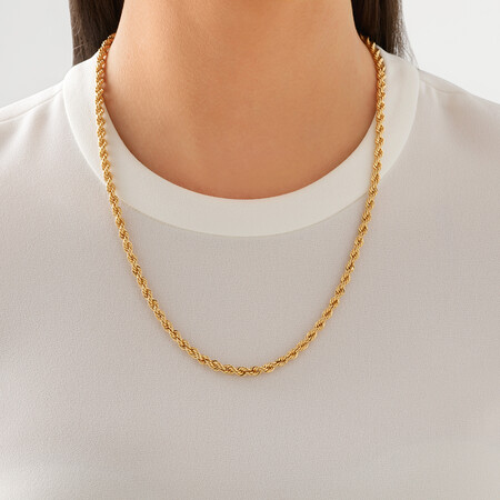 55cm (22") Rope Chain in 10kt Yellow Gold 55cm (22") Rope Chain in 10kt Yellow Gold