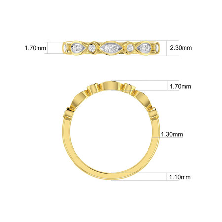 Marquise Stacker Ring with 0.11 Carat TW of Diamonds in 10ct Yellow Gold Marquise Stacker Ring with 0.11 Carat TW of Diamonds in 10ct Yellow Gold