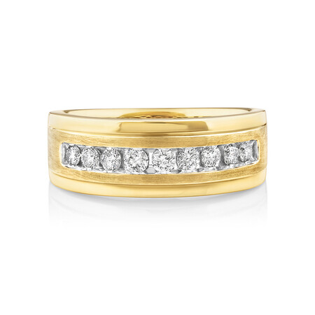Men's Ring with 1/2 Carat TW of Diamonds in 10kt Yellow Gold Men's Ring with 1/2 Carat TW of Diamonds in 10kt Yellow Gold