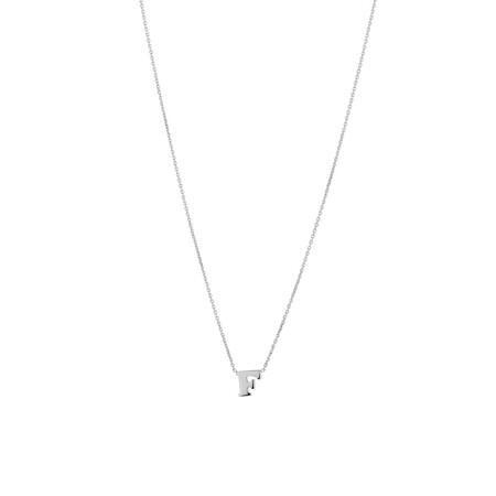 'F' Initial Necklace in Sterling Silver 'F' Initial Necklace in Sterling Silver