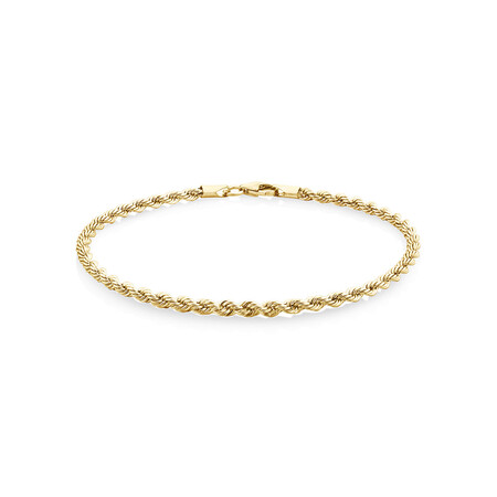 Rope Bracelet in 10ct Yellow Gold Rope Bracelet in 10ct Yellow Gold