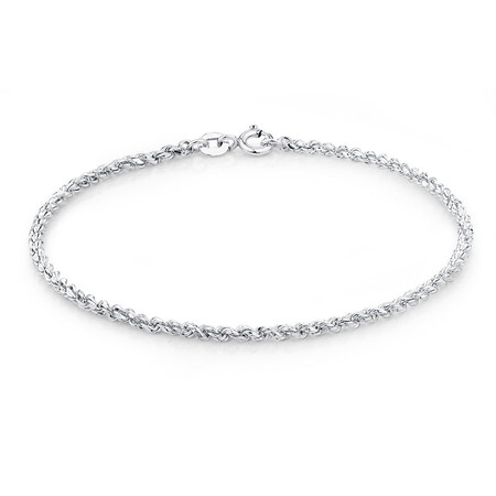 19cm (7.5") Rope Bracelet in Sterling Silver 19cm (7.5") Rope Bracelet in Sterling Silver