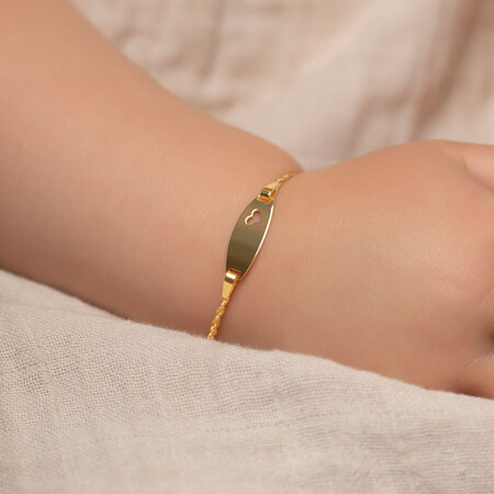 14cm (5.5") Baby Identity Bracelet in 10kt Yellow Gold 14cm (5.5") Baby Identity Bracelet in 10kt Yellow Gold