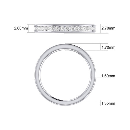 Wedding Band with 0.34 Carat TW of Diamonds in 14kt White Gold Wedding Band with 0.34 Carat TW of Diamonds in 14kt White Gold