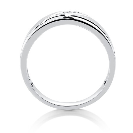 Men's Ring with Diamonds in 10ct White Gold Men's Ring with Diamonds in 10ct White Gold