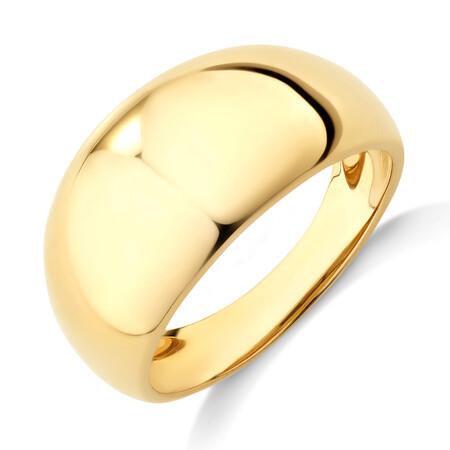 Wide Polished Dome Ring in 10kt Yellow Gold Wide Polished Dome Ring in 10kt Yellow Gold
