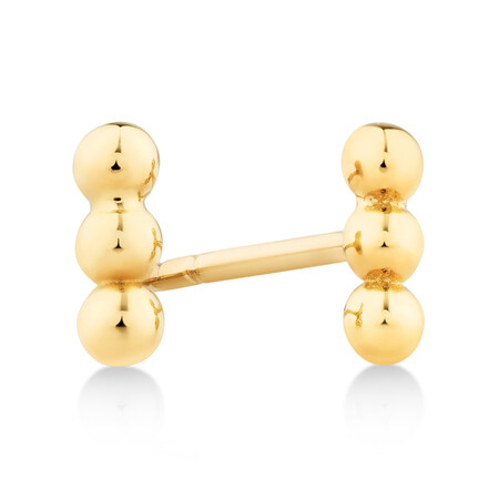 Trio Ball Bar Stud Earrings in 10kt Yellow Gold Trio Ball Bar Stud Earrings in 10kt Yellow Gold