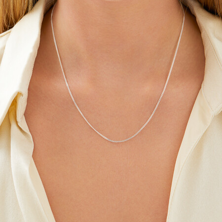 45cm (18") Curb Chain in 10kt White Gold 45cm (18") Curb Chain in 10kt White Gold