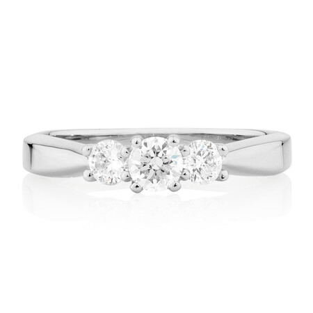 Engagement Ring with 1/2 Carat TW of Diamonds in 10kt White Gold Engagement Ring with 1/2 Carat TW of Diamonds in 10kt White Gold